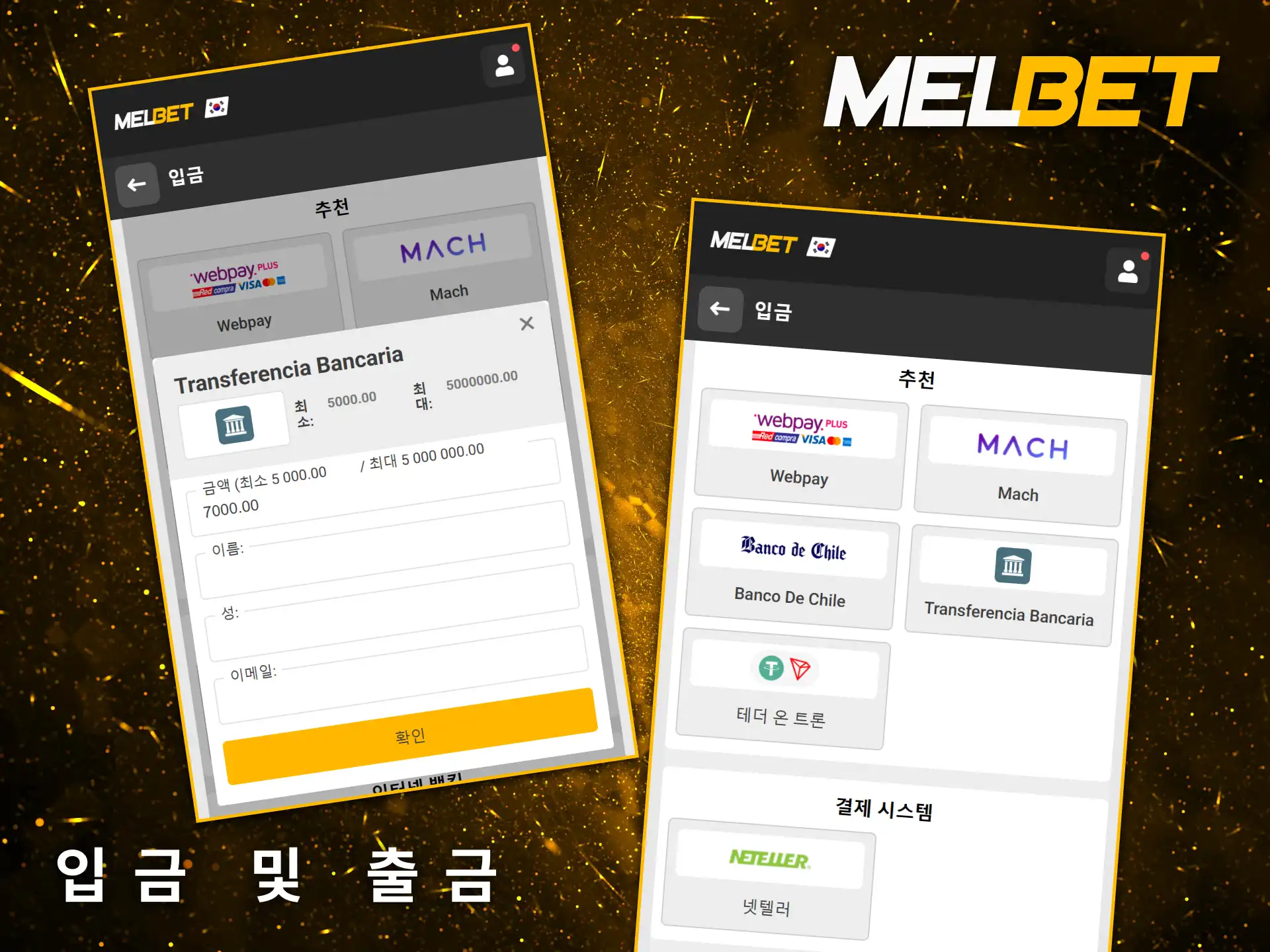 Melbet 카지노는 안전하고 신속한 입출금 시스템을 통해 편리한 거래를 보장합니다.